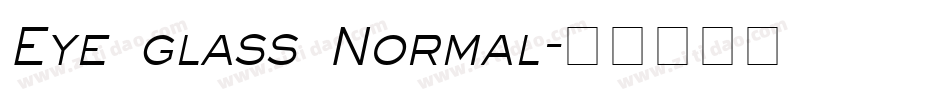 Eye glass Normal字体转换
